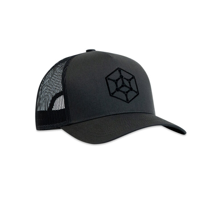 Black GRIPeq disc golf hat