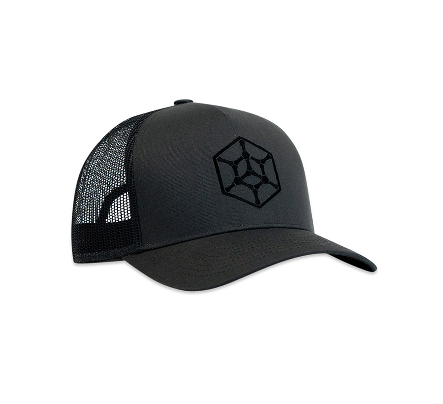 Black GRIPeq disc golf hat