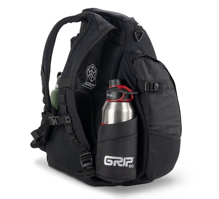 Black CX1 Series GRIPeq disc golf bag