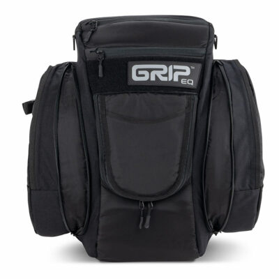 A black GRIPeq CX1 disc golf bag