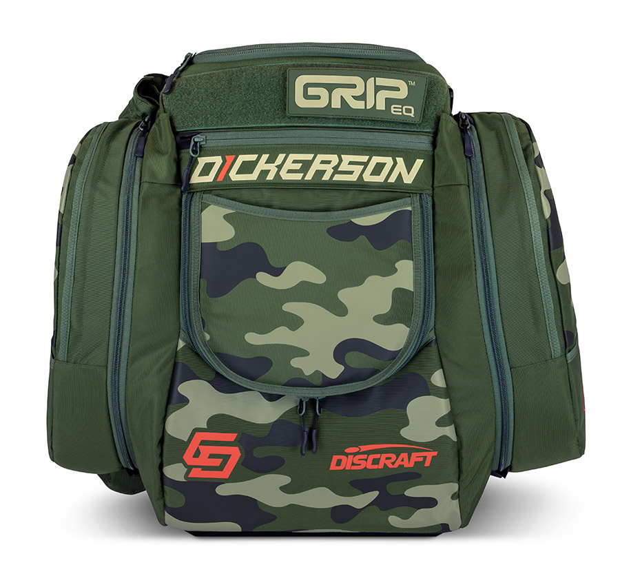 03-GRIPeq_Dickerson_front GRIPeq Chris Dickerson camo signature AX5 disc golf bag