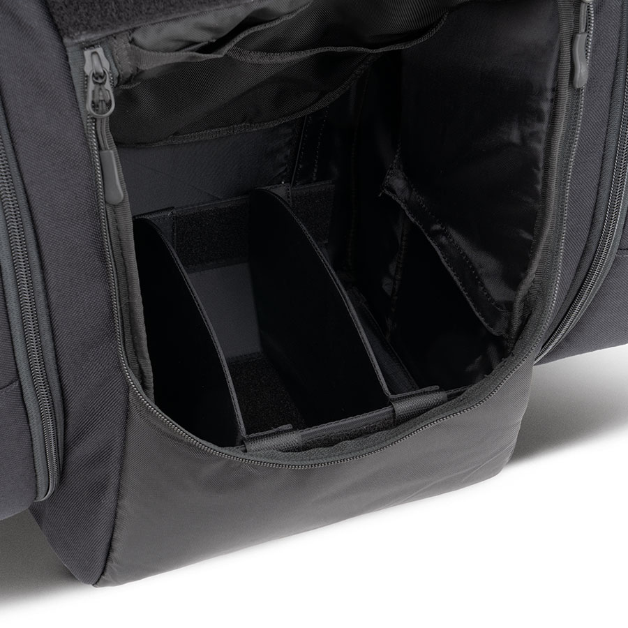 An empty disc divider sits inside a GRIPeq bag.
