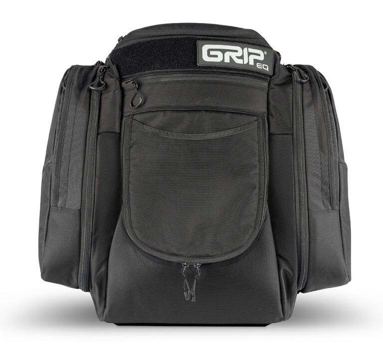 03_GRIPeq_AX6_black_front_closed Black AX6 disc golf bag