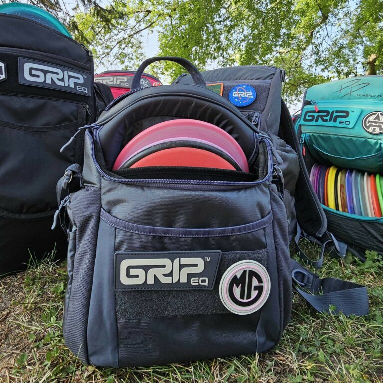 A close up of a GRIPeq G2 bag with other GRIPeq bags sitting behind it.