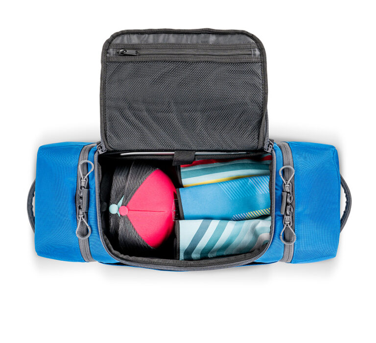 Blue disc golf travel duffel