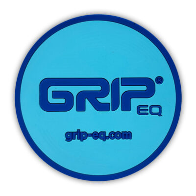 A blue GRIPeq flexible marker with the GRIP wordmark logo.