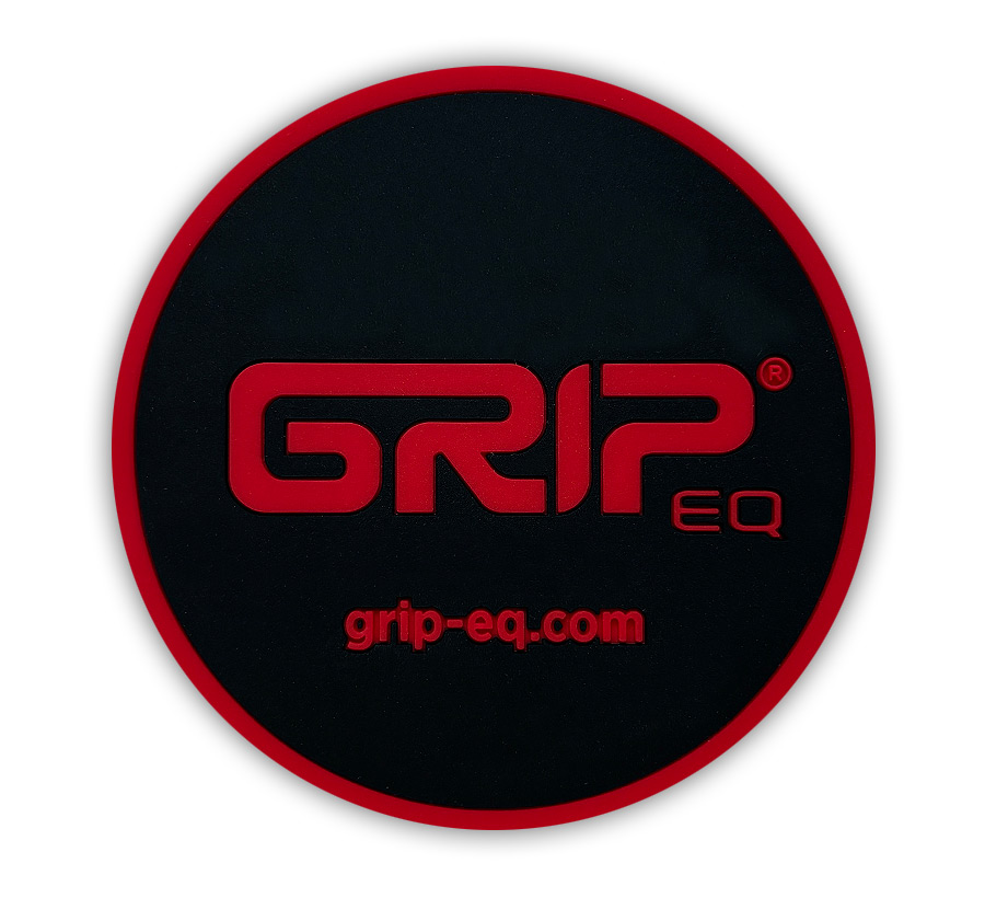 A red GRIPeq flexible marker with the GRIP wordmark logo.