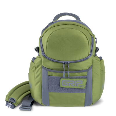 Front view of a GRIPeq G2 bag in ocean color.