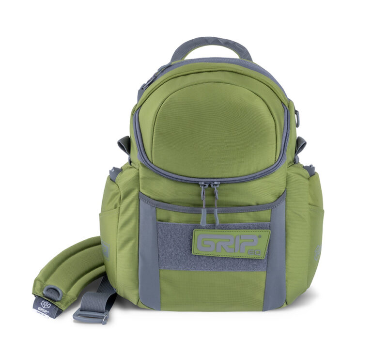 Front view of a GRIPeq G2 bag in ocean color.