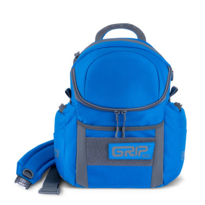 Front view of a GRIPeq G2 bag in ocean color.