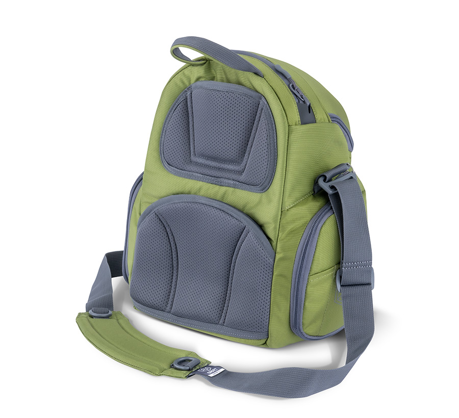 05_GRIPeq_G2_moss_back Back view of a GRIPeq G2 bag in ocean color.