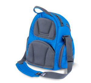 The back of a GRIPeq G2 bag in ocean color.