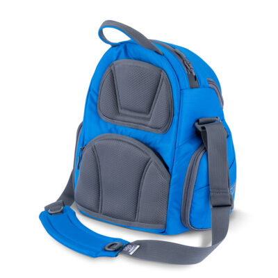 The back of a GRIPeq G2 bag in ocean color.