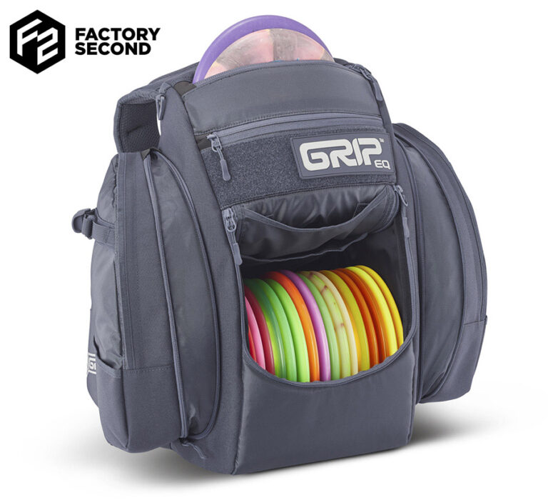 GRIPEQ_bx3_gray_front_f2 grey BX3 model disc golf bag